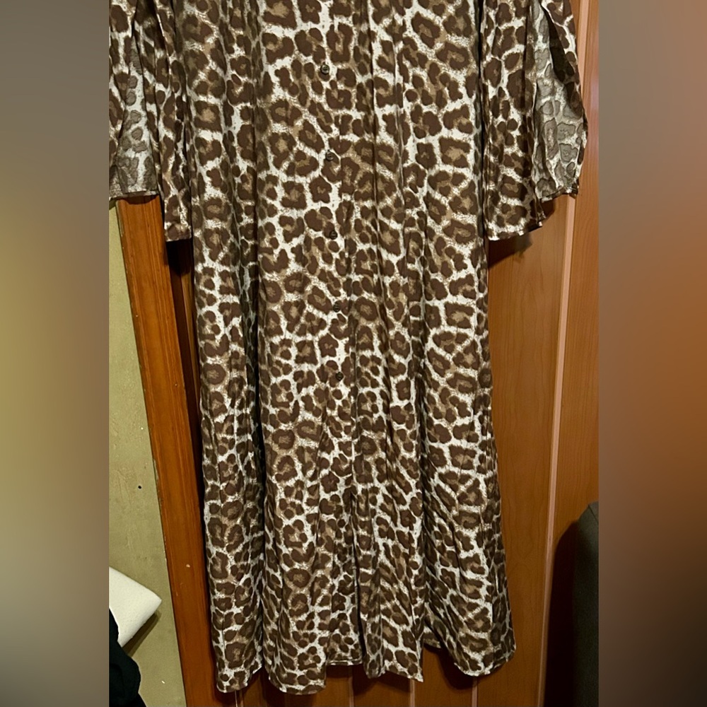 H&M Brown Animal Print Maxi Dress - Picture 14 of 16
